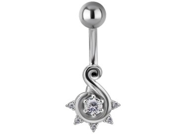 SS 316 JEWEL BANANA 1,6x10mm BINDI STYLE - WH