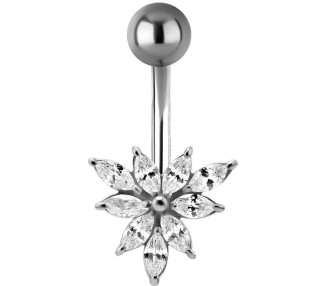 SS 316 JEWEL BANANA 1,6x10mm MARQUISE CLUSTER - WH
