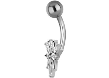 SS 316 JEWEL BANANA 1,6x10mm MARQUISE CLUSTER - WH