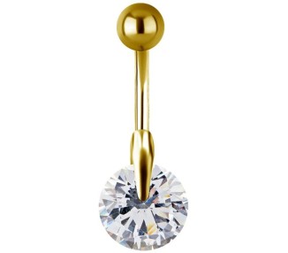 GD 316 JEWEL BANANA 1,6x10mm SOLITAIRE ROUND SETTING - WH