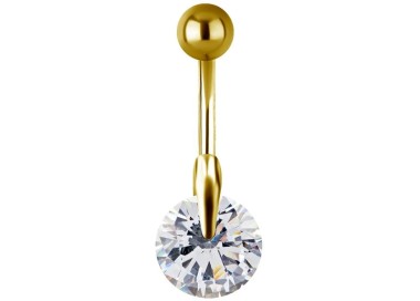 GD 316 JEWEL BANANA 1,6x10mm SOLITAIRE ROUND SETTING - WH