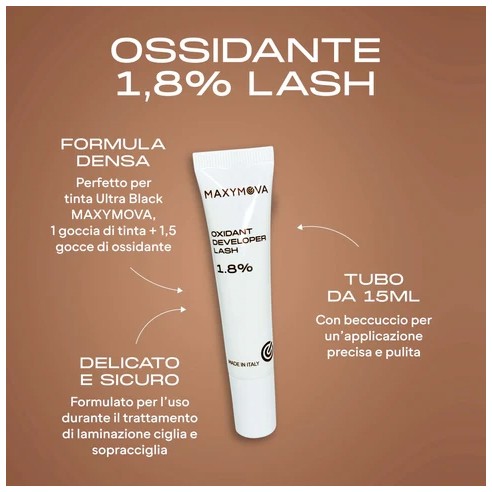 Ossidante LASH 1,8% Formula Densa per Tinta ULTRA BLACK - 15 ml - MAXYMOVA