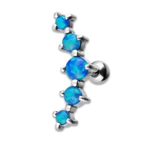 JEWELLED 5 HELIX BARBELL 2/2.5/3/2.5/2