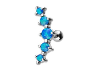 JEWELLED 5 HELIX BARBELL 2/2.5/3/2.5/2