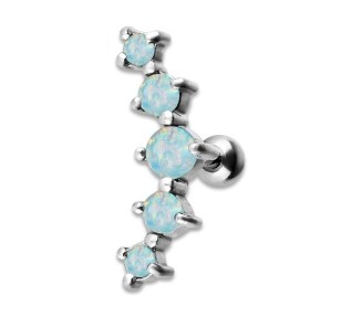 JEWELLED 5 HELIX BARBELL 2/2.5/3/2.5/2