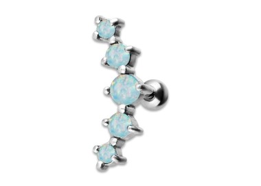 JEWELLED 5 HELIX BARBELL 2/2.5/3/2.5/2
