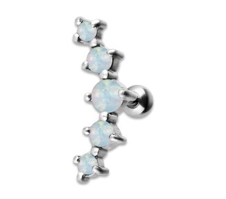 JEWELLED 5 HELIX BARBELL 2/2.5/3/2.5/2