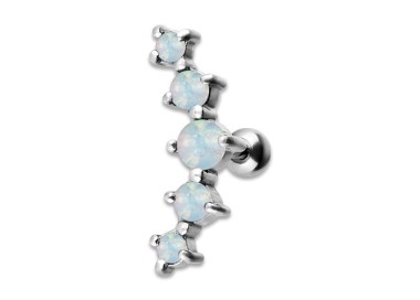 JEWELLED 5 HELIX BARBELL 2/2.5/3/2.5/2