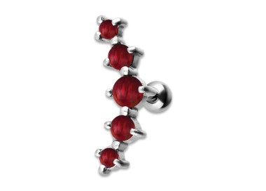 JEWELLED 5 HELIX BARBELL 2/2.5/3/2.5/2