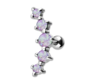 JEWELLED 5 HELIX BARBELL 2/2.5/3/2.5/2