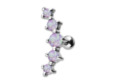 JEWELLED 5 HELIX BARBELL 2/2.5/3/2.5/2