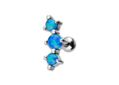 JEWELLED 3 HELIX BARBELL 2.5/3/2.5