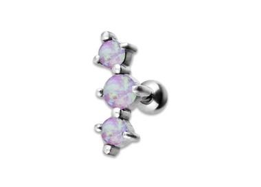 JEWELLED 3 HELIX BARBELL 2.5/3/2.5