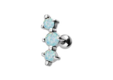 JEWELLED 3 HELIX BARBELL 2.5/3/2.5