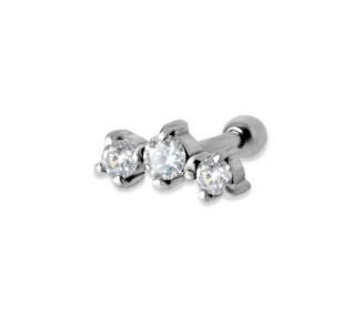 ZIRCONIA HELIX BARBELLS 2.5/3/2.5