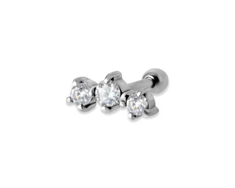 ZIRCONIA HELIX BARBELLS 2.5/3/2.5 ZIRCONIA HELIX BARBELLS 2.5/3/2.5