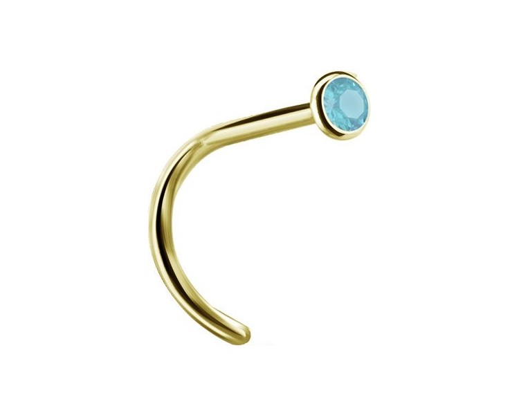 GD 316 JEWELLD NOSE STUD BENT sfera 2.35mm GD 316 JEWELLD NOSE STUD BENT sfera 2.35mm