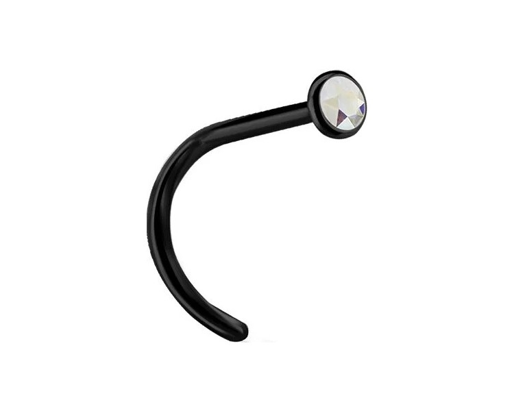 BK 316 JEWELLD NOSE STUD BENT sfera 2.35mm BK 316 JEWELLD NOSE STUD BENT sfera 2.35mm