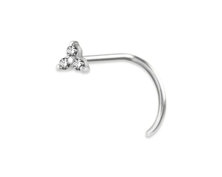 Trinity Curved Nose Stud Trinity Curved Nose Stud