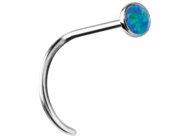 OPAL NOSE STUDS CURVED 0,8mm