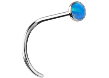 OPAL NOSE STUDS CURVED 0,8mm