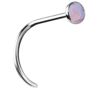 OPAL NOSE STUDS CURVED 0,8mm