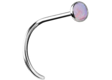 OPAL NOSE STUDS CURVED 0,8mm