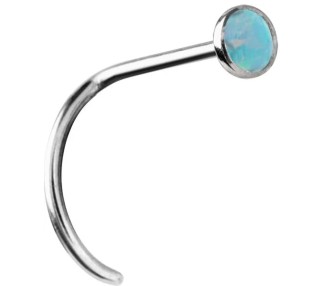 OPAL NOSE STUDS CURVED 0,8mm