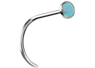 OPAL NOSE STUDS CURVED 0,8mm