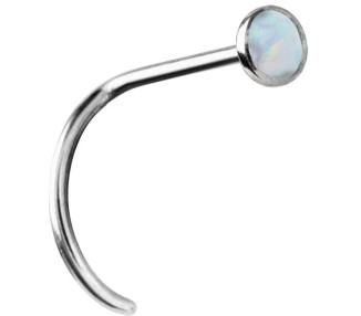 OPAL NOSE STUDS CURVED 0,8mm