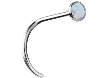 OPAL NOSE STUDS CURVED 0,8mm