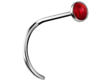 OPAL NOSE STUDS CURVED 0,8mm