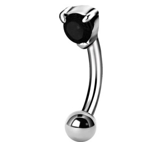 STEEL JEWELLED EYEBROW BARBELLS