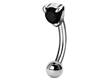 STEEL JEWELLED EYEBROW BARBELLS