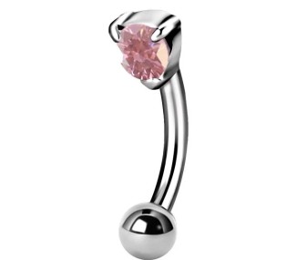 STEEL JEWELLED EYEBROW BARBELLS
