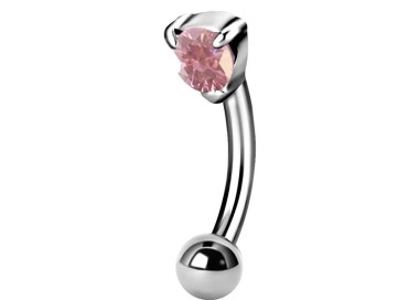 STEEL JEWELLED EYEBROW BARBELLS