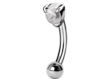 STEEL JEWELLED EYEBROW BARBELLS
