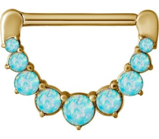 GD 316 JEWELLED NIPPLE CLICKER W/OPALS