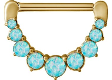 GD 316 JEWELLED NIPPLE CLICKER W/OPALS