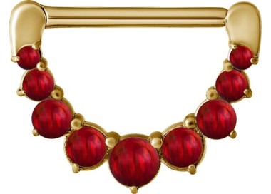 GD 316 JEWELLED NIPPLE CLICKER W/OPALS