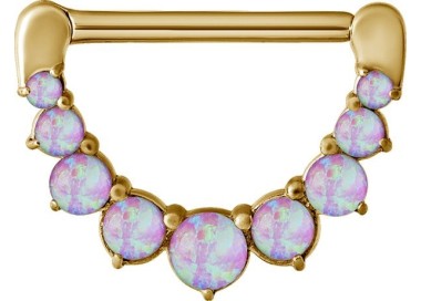 GD 316 JEWELLED NIPPLE CLICKER W/OPALS