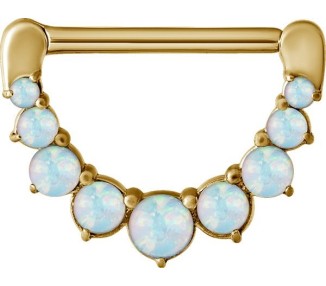 GD 316 JEWELLED NIPPLE CLICKER W/OPALS