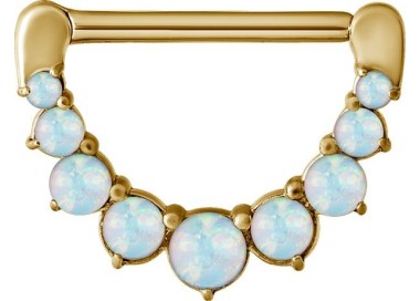 GD 316 JEWELLED NIPPLE CLICKER W/OPALS