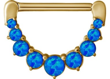 GD 316 JEWELLED NIPPLE CLICKER W/OPALS