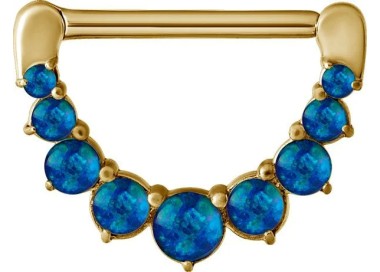 GD 316 JEWELLED NIPPLE CLICKER W/OPALS