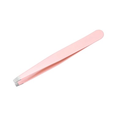 Pinzetta Sopracciglia Rosa a Punta Obliqua