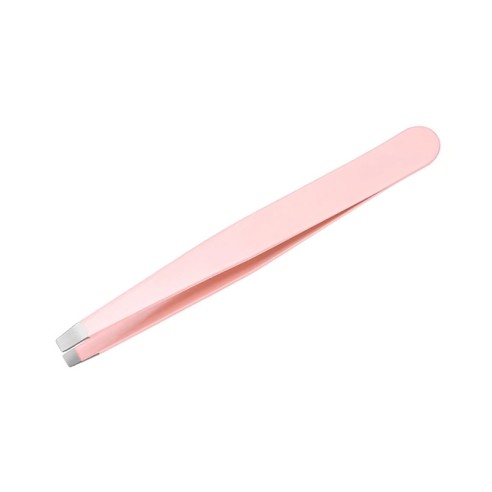 Pinzetta Sopracciglia Rosa a Punta Obliqua