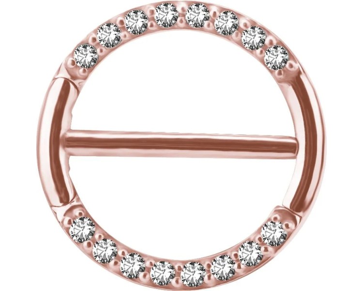RG 316 JEWELLED DOUBLE NIPPLE CLICKER RING RG 316 JEWELLED DOUBLE NIPPLE CLICKER RING