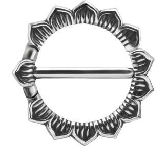 SS 316 DOUBLE HINGE NIPPLE CLICKER RING