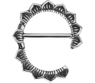 SS 316 DOUBLE HINGE NIPPLE CLICKER RING